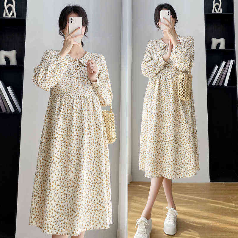 770# 2022 Spring New Fashion Floral Printed Maternity Long Dress Elegant A Line Slim Clothes for Pregnant Women Pregnancy G220418, Beige
770# 2022 Spring New Fashion Floral Printed Maternity Long Dress Elegant A Line Slim Clothes for Pregnant Women Pregnancy G220418, Beige