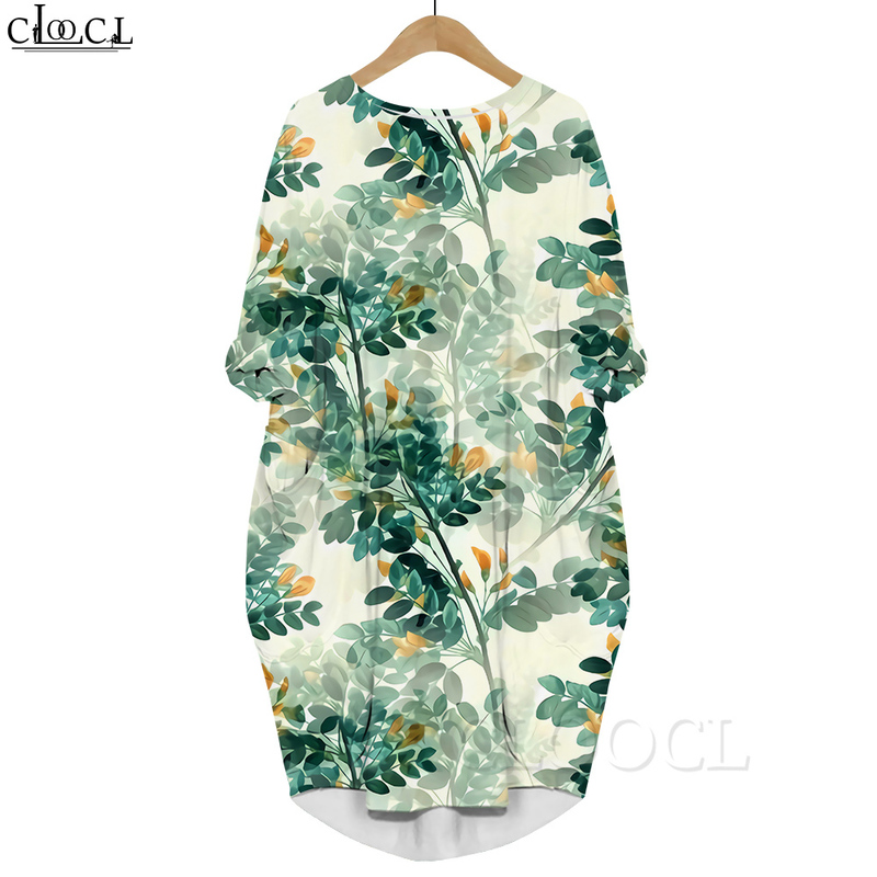 Women Green Plants 3D Printed Dress Long Sleeve Gown Pocket Round Neck Loose Dresses Midi Dresses Plus Size Dress 220616, Long sleeved dress16
Women Green Plants 3D Printed Dress Long Sleeve Gown Pocket Round Neck Loose Dresses Midi Dresses Plus Size Dress 220616, Long sleeved dress16
