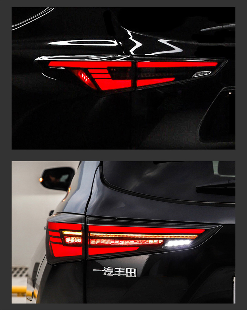 Car Styling Tail Lamp For Highlander New Kluger 2022 LED Taillights Fog Light Daytime Running Lights DRL Tuning Car Accessories