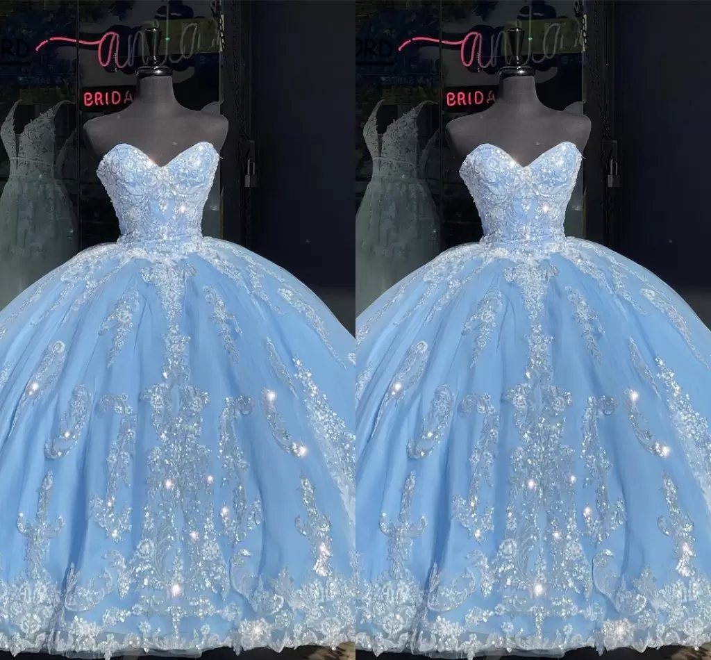 Light Blue Ballgown Quinceanera Dresses with 3D Floral Applique Beaded Sequins Sweetheart Neckline Pageant Sweet 16 Birthday Party Prom Gowns Custom Made vestidos, Coral
Light Blue Ballgown Quinceanera Dresses with 3D Floral Applique Beaded Sequins Sweetheart Neckline Pageant Sweet 16 Birthday Party Prom Gowns Custom Made vestidos, Coral