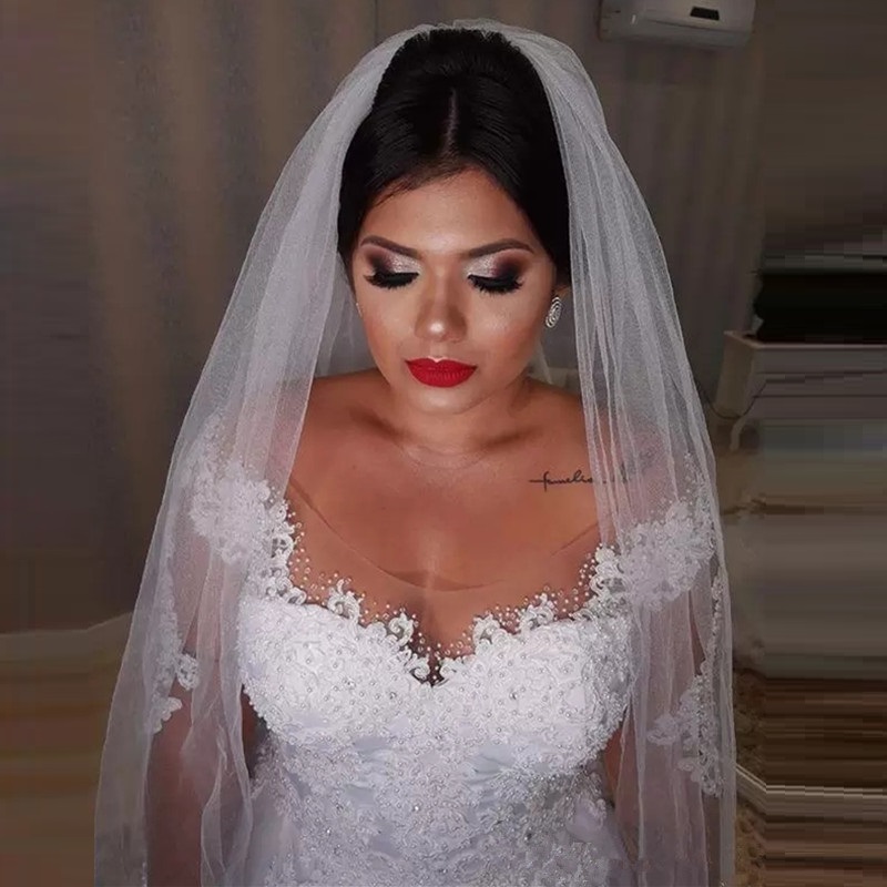 Plus Size Wedding Dresses V Neck Lace Appliqued Beach Outdoor Bridal Dresses Long Sleeve Bridal Gowns Vestidos De Novia