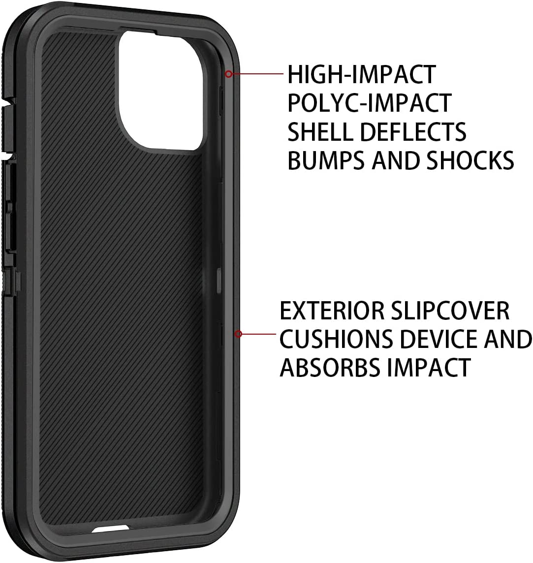 Defender Heavy Duty Shockproof Phone Cases for iPhone 16 16E 15 14 13 12 11 Pro Max Mini XR XS X SE2 SE3 8 7 High Quality 3 in 1 Full Body Protection 