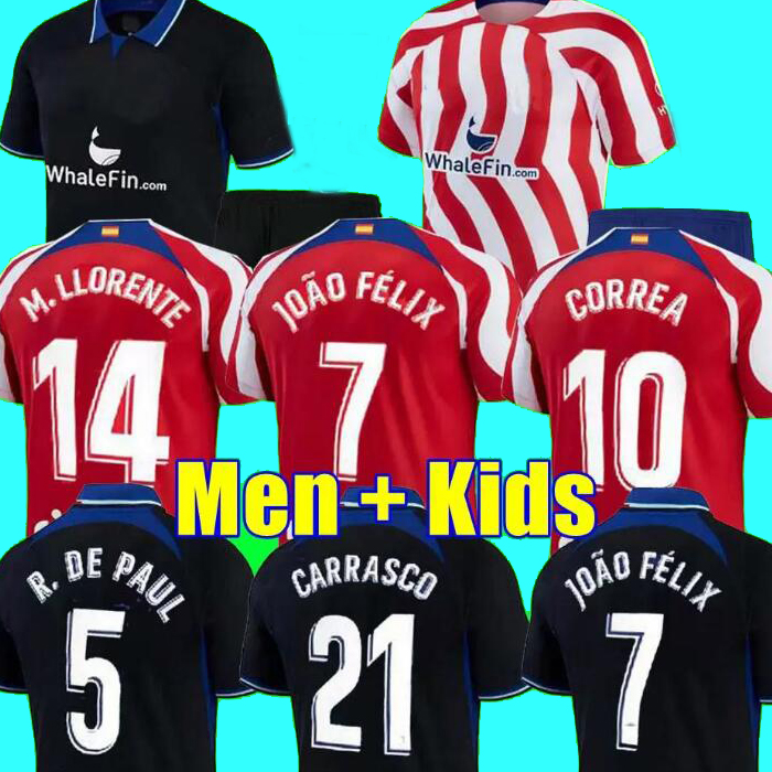 22 23 Atletico Madrid Soccer Jerseys SUAREZ GRIEZMANN JOAO FELIX 2022 2023 M. Llorente CORREA KOKE LEMAR CARRASCO men kids kit Football Shirt, Grey
22 23 Atletico Madrid Soccer Jerseys SUAREZ GRIEZMANN JOAO FELIX 2022 2023 M. Llorente CORREA KOKE LEMAR CARRASCO men kids kit Football Shirt, Grey