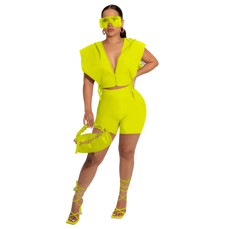 Women' Tracksuits Women Two 2 Piece Set Outfits 2022 Summer Hooded Tie Up Side Shirt And Shorts Street Matching TracksuitWomen, Yellow
Women' Tracksuits Women Two 2 Piece Set Outfits 2022 Summer Hooded Tie Up Side Shirt And Shorts Street Matching TracksuitWomen, Yellow