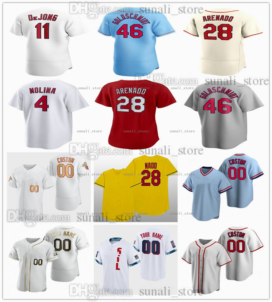 2022 Baseball Jersey Nolan Arenado 28 Yadier Molina 4 Paul Goldschmidt 46 Paul DeJong 11 Adam Wainwright 50 Lars Nootbaar 68 Alex Reyes 29 Giovanny Gallegos 65 Edman 19, Yellow
2022 Baseball Jersey Nolan Arenado 28 Yadier Molina 4 Paul Goldschmidt 46 Paul DeJong 11 Adam Wainwright 50 Lars Nootbaar 68 Alex Reyes 29 Giovanny Gallegos 65 Edman 19, Yellow