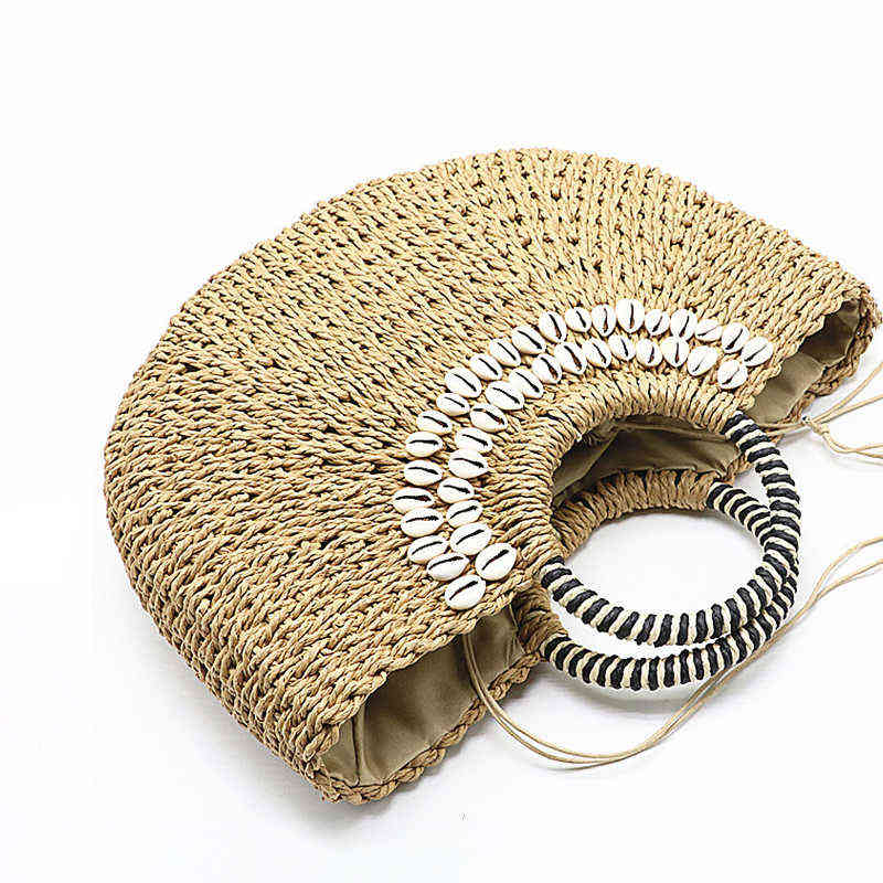 Evening Bag Half Circle Shell Summer Beach Women 2022 New Woven Moon Big Bohemian Tote Straw Handbag Female Holiday Travel 220622, Khaki.
Evening Bag Half Circle Shell Summer Beach Women 2022 New Woven Moon Big Bohemian Tote Straw Handbag Female Holiday Travel 220622, Khaki.