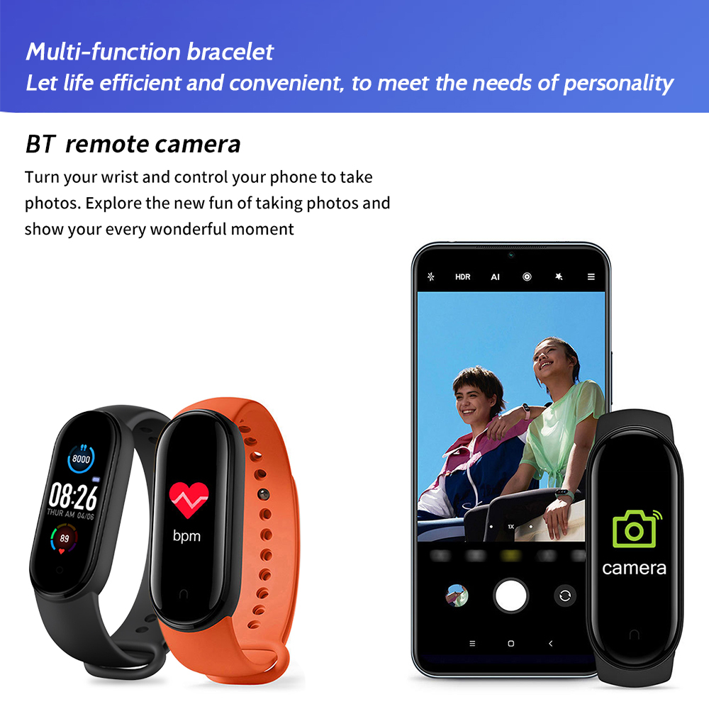 Bluetooth Smart Watch Sports Bracelet Fitness Tracker Waterproof Wristband Sports Heart Rate Monitor Blood Pressure Smartwatch for Men Women
