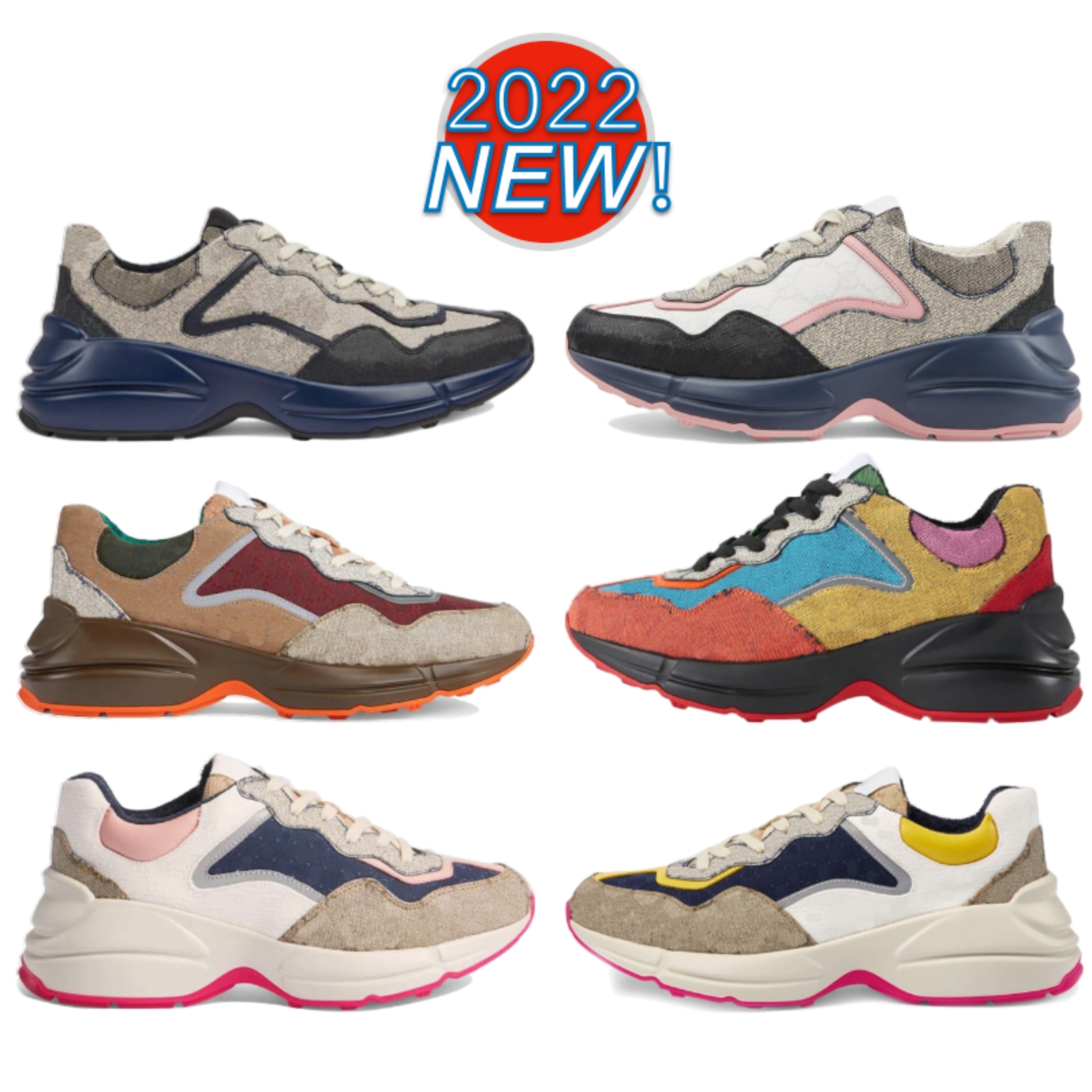 2022 Designer Rhyton Shoes Beige Men Trainers Vintage Luxury Chaussures Ladies Shoe Fashion Sneakers Wave Mouth Sneaker With Box, Designer shoes
2022 Designer Rhyton Shoes Beige Men Trainers Vintage Luxury Chaussures Ladies Shoe Fashion Sneakers Wave Mouth Sneaker With Box, Designer shoes