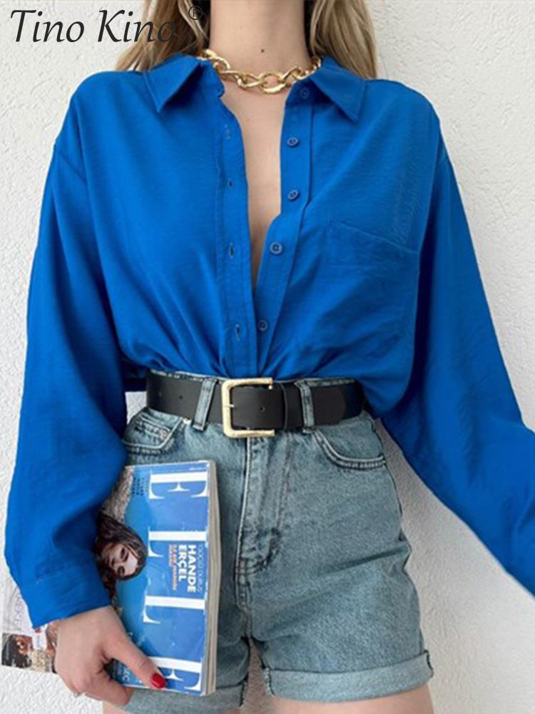 Elegant Plain Women' Shirt Loose Lapel Fashion Office Ladies Shirts Top Spring Summer Button Up Green Long Sleeve Tops, B champagne 
Elegant Plain Women' Shirt Loose Lapel Fashion Office Ladies Shirts Top Spring Summer Button Up Green Long Sleeve Tops, B champagne