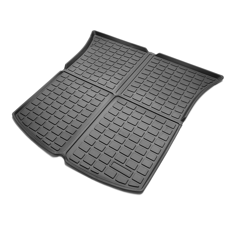 Full Sets Plain TPE Trunk Frunk Mats For Tesla Model 3/Y 2020-2023 Cargo Liners Rear Front Trunk Protector Boot Lower Compartment Mat Model3 Interior 
