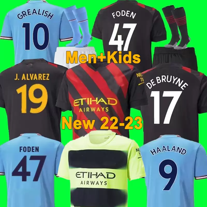 22 23 HAALAND SOCCER JERSEYS GREALISH STERLING MANS CITIES MAHREZ fans player version DE BRUYNE FODEN 2022 2023 football tops shirt kids kit sets uniform Boys youth, Contrast color
22 23 HAALAND SOCCER JERSEYS GREALISH STERLING MANS CITIES MAHREZ fans player version DE BRUYNE FODEN 2022 2023 football tops shirt kids kit sets uniform Boys youth, Contrast color