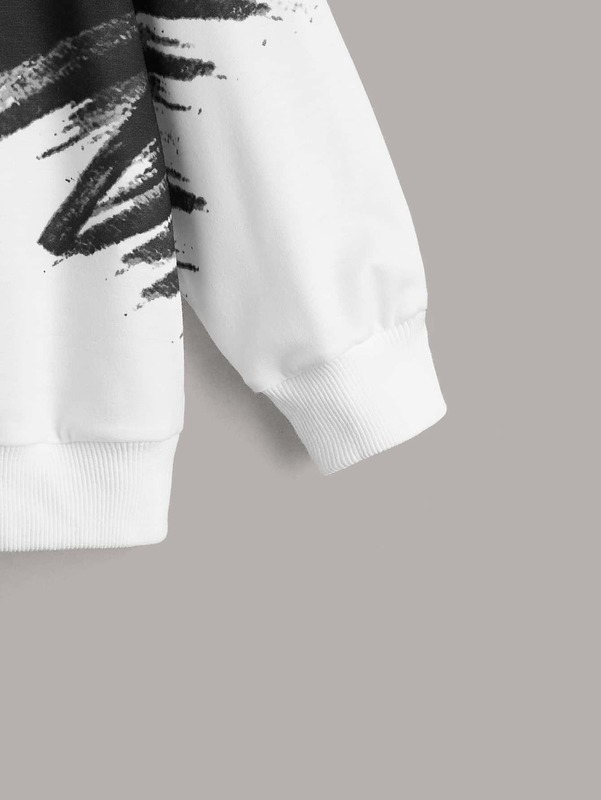 Toddler Boys Two Tone Drop Shoulder Hoodie SHE