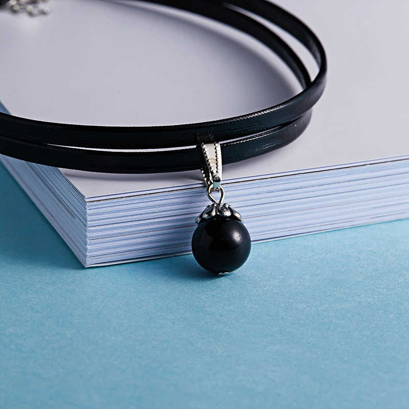 Classic Charm Chi Pearl Choker Necklace For Women Leather Rope Collar Clavicle Chain Jewelry Gifts