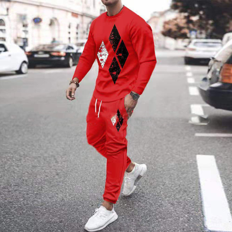 Spring Men s Set Tracksuit Men Sportsuits Gentlemen T shirt Suit Long Sleeve Colorful Gyms Casual Sportswear 220615