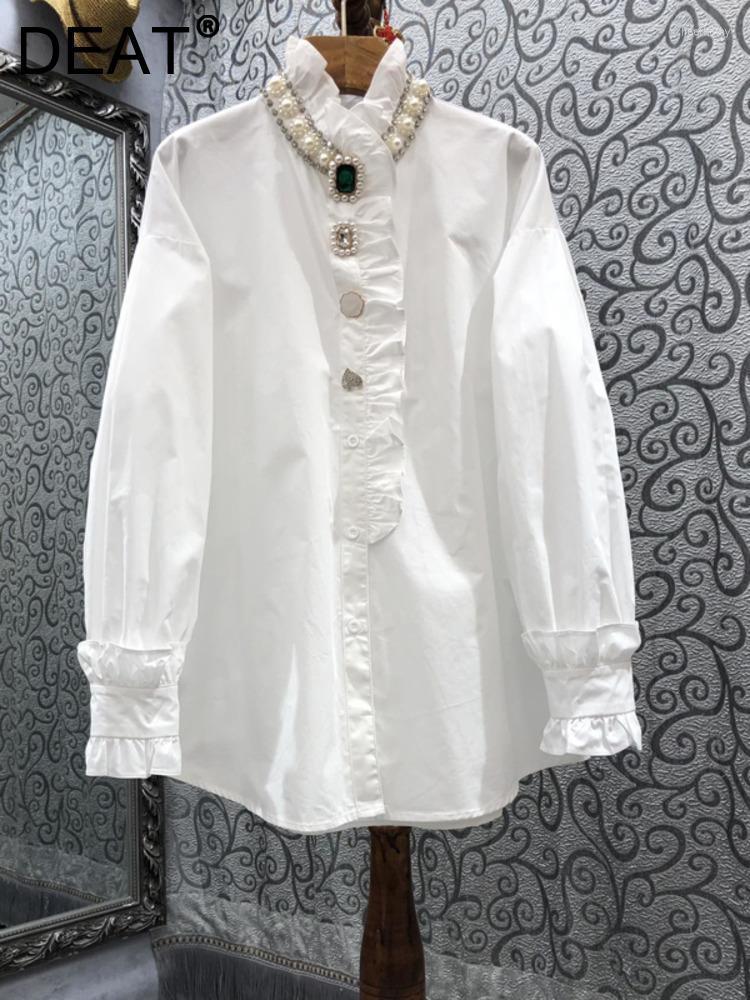 Women' Blouses & Shirts Straight Shirt For Women Lapel Long Sleeve Patchwork Pearl Female Clothing 2022 Korean Fashion Autumn StyleWomen, White
Women' Blouses & Shirts Straight Shirt For Women Lapel Long Sleeve Patchwork Pearl Female Clothing 2022 Korean Fashion Autumn StyleWomen, White
