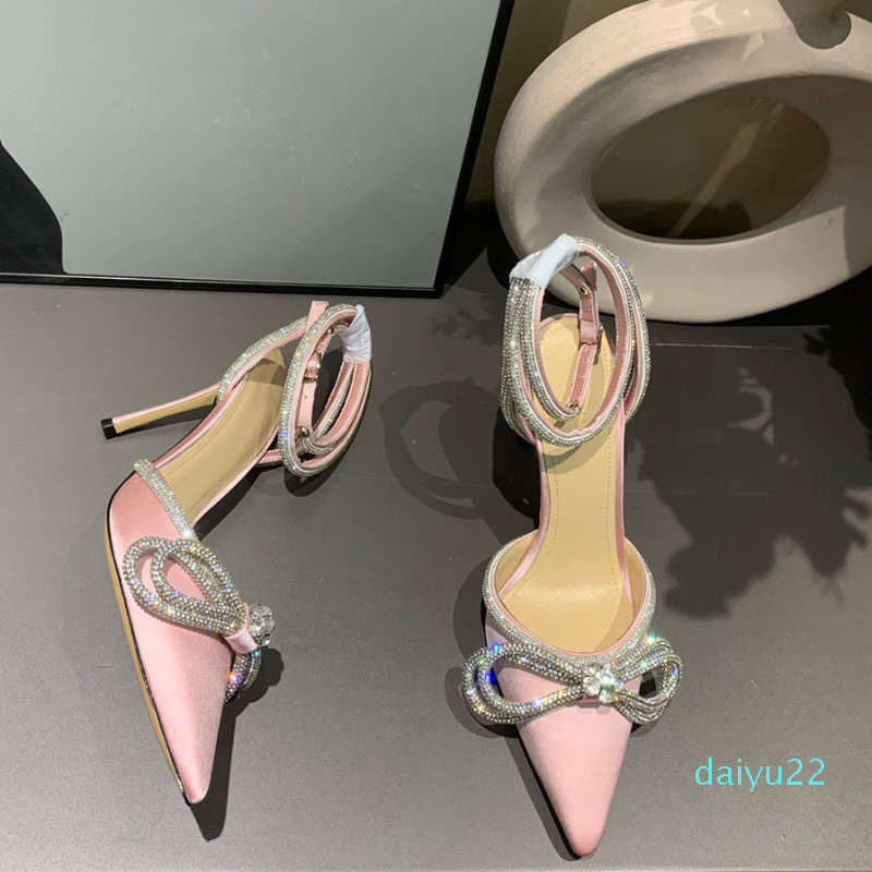 2022 new Satin Bow Pumps Crystal Embellished rhinestone Evening shoes stiletto Heels sandals women heeled Luxury Designers ankle strap Dress shoe footwear, Blue
2022 new Satin Bow Pumps Crystal Embellished rhinestone Evening shoes stiletto Heels sandals women heeled Luxury Designers ankle strap Dress shoe footwear, Blue