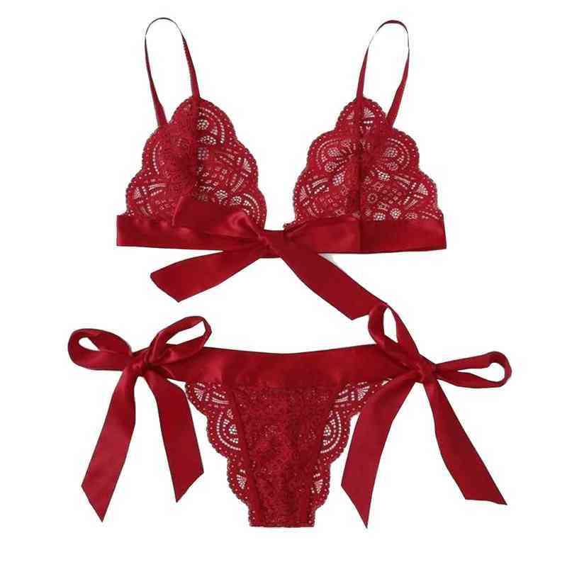 Nxy Sexy Underwear Ensemble De Lingerie Sexy En Dentelle Ajoure Pour Femmes Sous Vtements rotiques Transparents Soutien Gorge Porno String Culotte 040