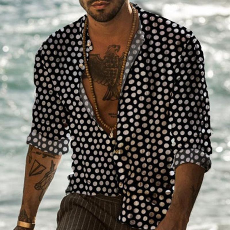 Men's Casual Shirts 90s Vintage Dot Men Stand Shirt 2022 Autumn Loose Long Sleeve Button Tops Mens Clothing Fashion Streetwear, Black
Men's Casual Shirts 90s Vintage Dot Men Stand Shirt 2022 Autumn Loose Long Sleeve Button Tops Mens Clothing Fashion Streetwear, Black