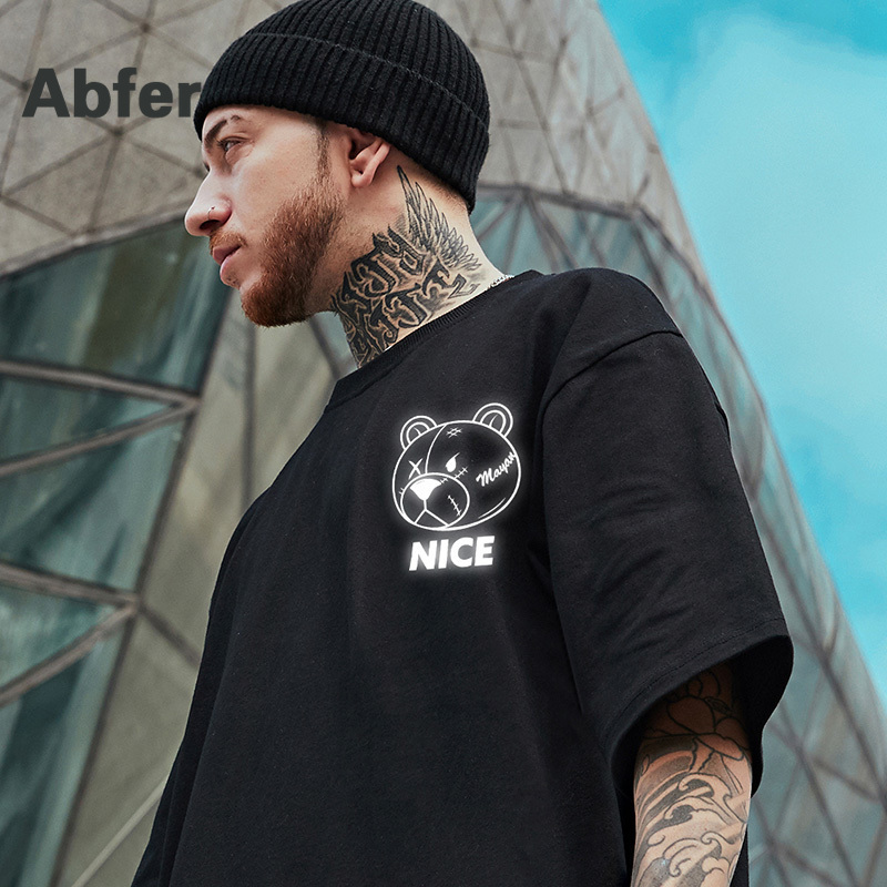 Summer Short Sleeve Cartoons Tee Oversized T Shirt Men Wemen Hip Hop T- shirts Bear Printed Couple Clothes Streetwear Tops 220512