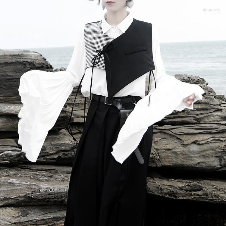 Women' Vests LUX ANGNER 2022 Summer Fashion Women Blazers Houndstooth Stitching Irregular Tailoring Bandage Vest Gilet Femme Luci22, Black
Women' Vests LUX ANGNER 2022 Summer Fashion Women Blazers Houndstooth Stitching Irregular Tailoring Bandage Vest Gilet Femme Luci22, Black