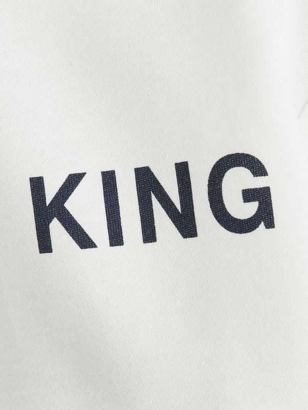 Toddler Boys Letter & Tartan Print High Low Hem Sweatshirt SHE