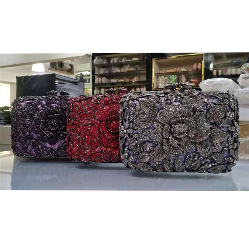 Evening Bags Luxury Design Flower Crystal Women Bag Chain Party Purse Female Handbag Wristlets Shoulder Lady Clutch, As pictures 1
Evening Bags Luxury Design Flower Crystal Women Bag Chain Party Purse Female Handbag Wristlets Shoulder Lady Clutch, As pictures 1