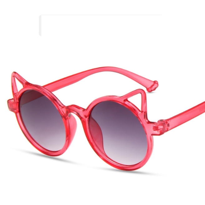 Wholesale Cute Pink Ear Kids Sunglasses Cat Eye Children Glasses Girls Red Black Baby Boys Round Eyeglasses Party Eyewear Z260305