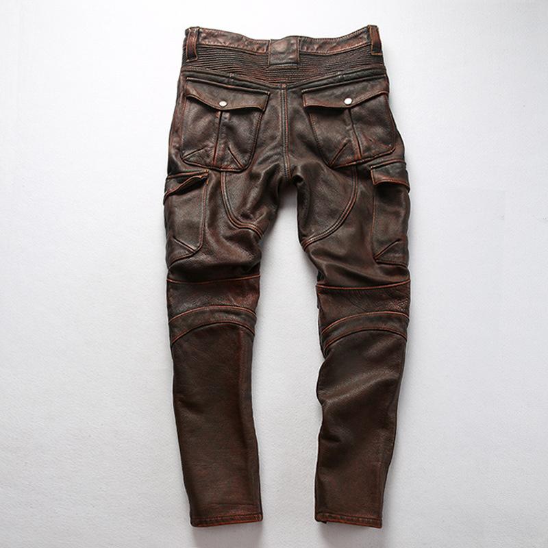 Men' Pants Genuine Men Leather Slim Fit Motorcycle Biker Cowhide Pencil Autumn Winter Vintage Pleated Cargo Trousers 4XLMen, Black
Men' Pants Genuine Men Leather Slim Fit Motorcycle Biker Cowhide Pencil Autumn Winter Vintage Pleated Cargo Trousers 4XLMen, Black