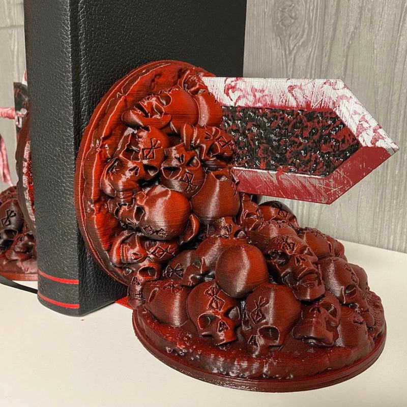 Dragon Slayer's Furious Bookend Berserk Bookends Sword Bookshelf Resin Book Nook Insert Kits Ornament Desktop Artwork Home Decor 220602