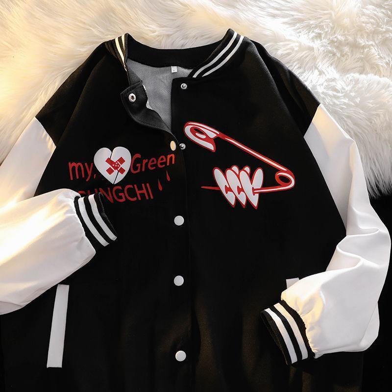 Women's Jackets 2022 Spring Autumn Men Female Clothes Streetwear Jacket Baseball Full Sleeve Women Thin Loose Letter Retro Outerwear Y2k Coa, Black 2
Women's Jackets 2022 Spring Autumn Men Female Clothes Streetwear Jacket Baseball Full Sleeve Women Thin Loose Letter Retro Outerwear Y2k Coa, Black 2