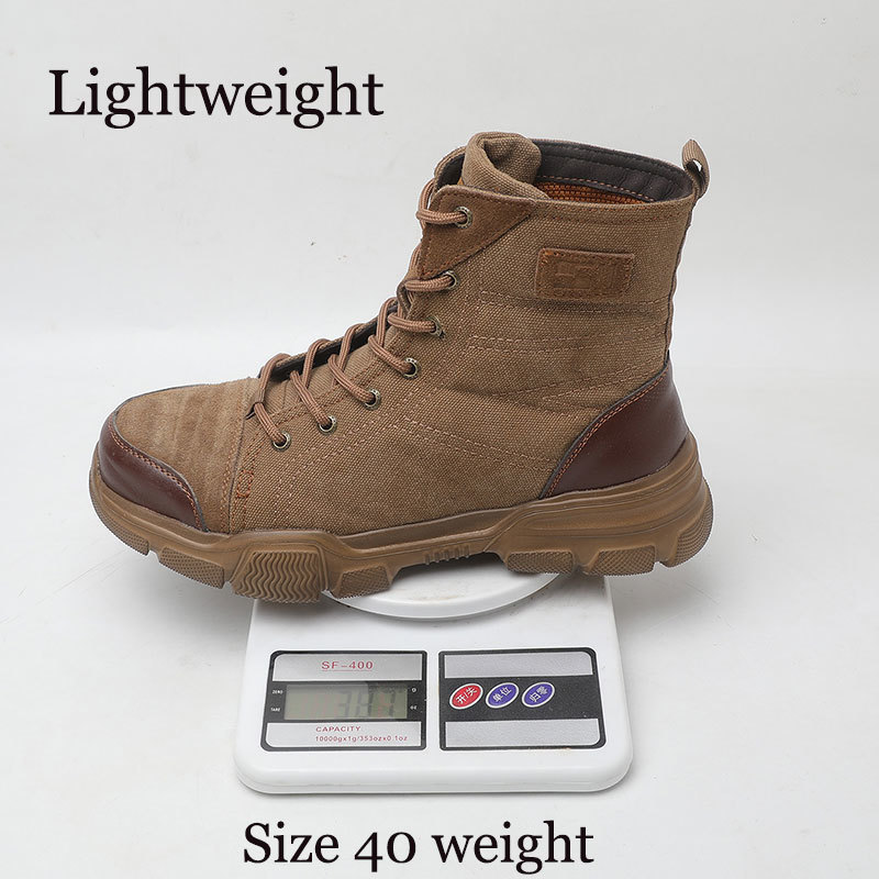 SUADEX Steel Toe for Men Military Indestructible Work Desert Combat Boots Army Safety Shoes 3648 220720