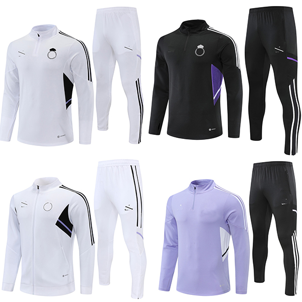 22-23 Real Madrids football fans Men's Tracksuits LOGO embroidery soccer Training clothing outdoor jogging shirt, No 4
22-23 Real Madrids football fans Men's Tracksuits LOGO embroidery soccer Training clothing outdoor jogging shirt, No 4