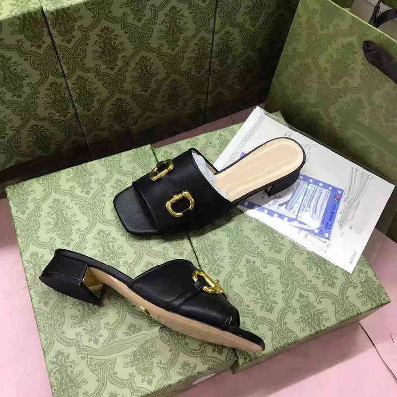 High version family one line 2022 new thick heel square head Title buckle fairy style fashionable slippers for, Black
High version family one line 2022 new thick heel square head Title buckle fairy style fashionable slippers for, Black