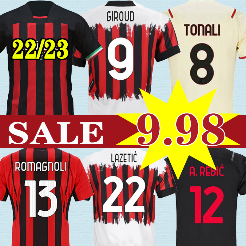 22 23 Fans player GIROUD soccer jersey IBRAHIMOVIC KESSIE football shirt 2021 2022 TONALI REBIC Camiseta de futbol THEO BRAHIM R.LEAO Fourth, 22 23 away patch
22 23 Fans player GIROUD soccer jersey IBRAHIMOVIC KESSIE football shirt 2021 2022 TONALI REBIC Camiseta de futbol THEO BRAHIM R.LEAO Fourth, 22 23 away patch