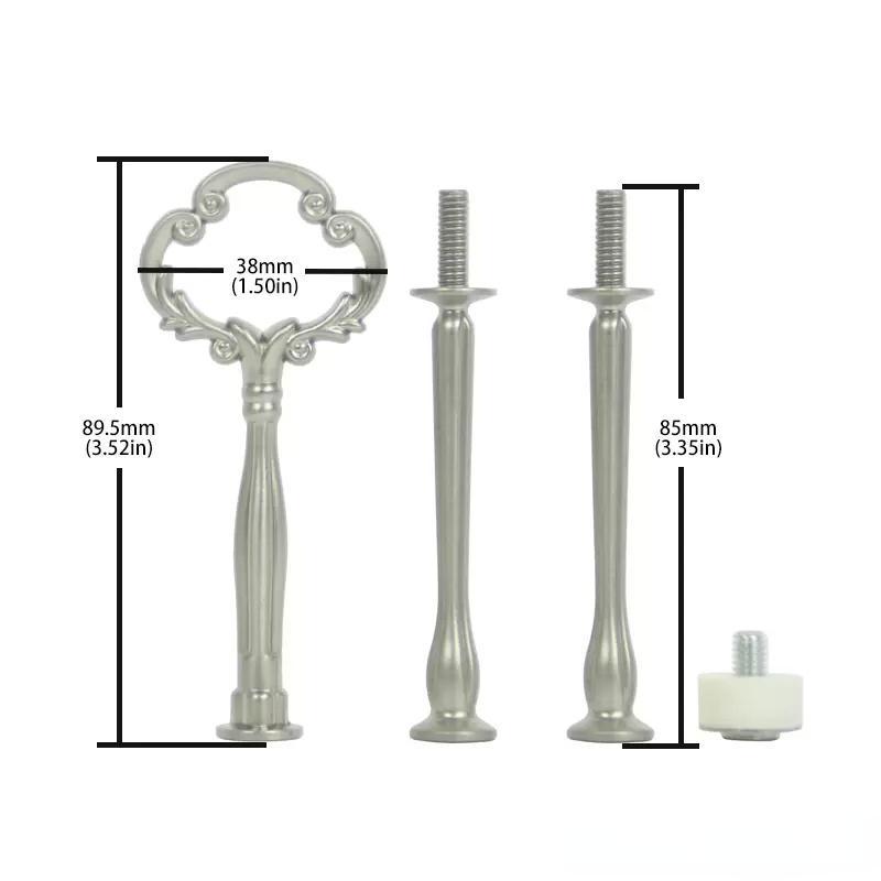 Bronze Color Wedding wer Shape Mini 3 Tier Metal Cupcake Fitting Wholesale Fancy Cake Stand Rods FY3716