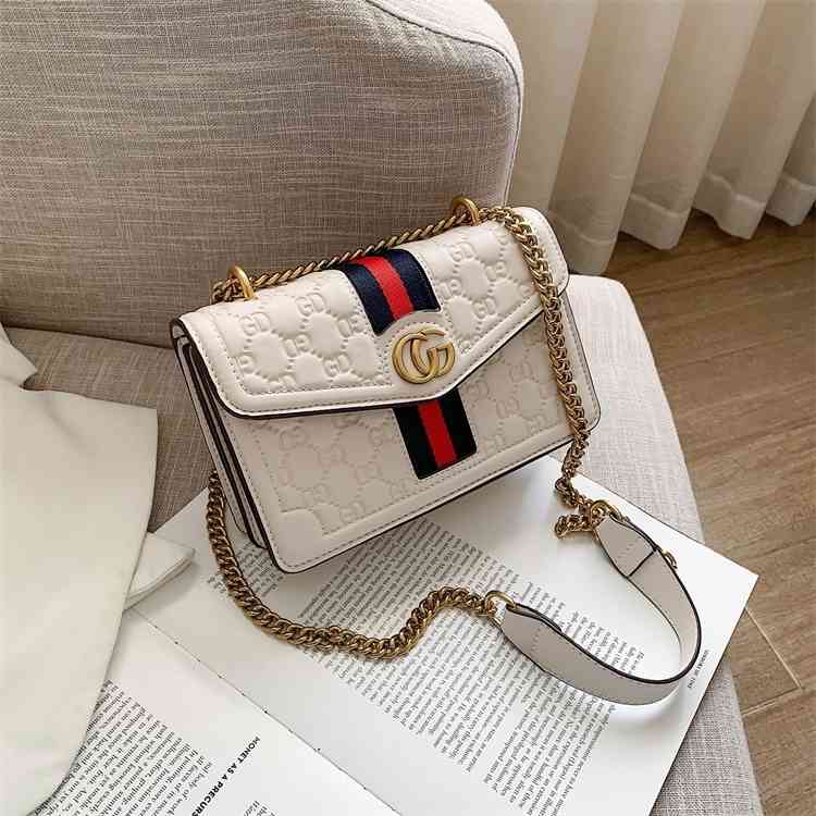 2022 Top Design Luxury Bags high quality spring chain style women's small square bag, White
2022 Top Design Luxury Bags high quality spring chain style women's small square bag, White