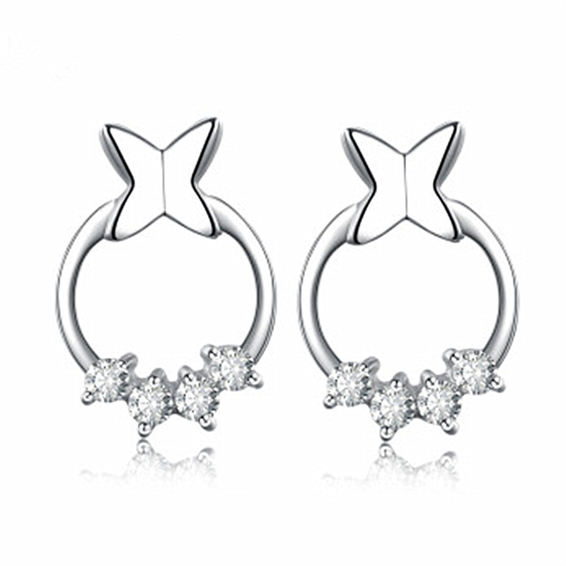 Butterfly Stud Earrings For Women Jewelry Temperament Silver Earrings Dance Accessories Silver Jewelry Party Birthday Gifts 
Butterfly Stud Earrings For Women Jewelry Temperament Silver Earrings Dance Accessories Silver Jewelry Party Birthday Gifts