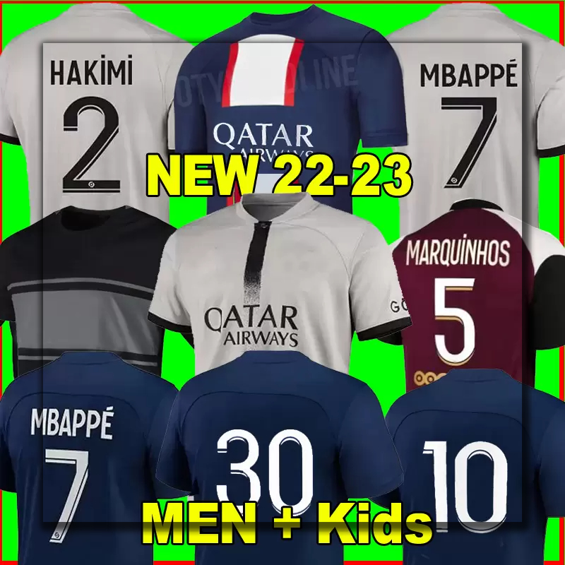 PLAYER 30 10 MBAPPE 7 HAKIMI SERGIO RAMOS WIJNALDUM soccer jerseys 21 22 23 Maillots pSGS football shirt 2022 2023 men kids kit sets uniform enfants maillot de foot, 22-23 home kids
PLAYER 30 10 MBAPPE 7 HAKIMI SERGIO RAMOS WIJNALDUM soccer jerseys 21 22 23 Maillots pSGS football shirt 2022 2023 men kids kit sets uniform enfants maillot de foot, 22-23 home kids
