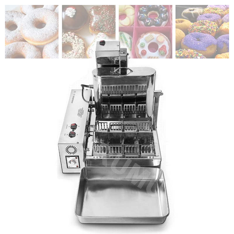 2Kw Electric Doughnut Frying Machine 4 Rows Commercial Automatic Stainless Steel