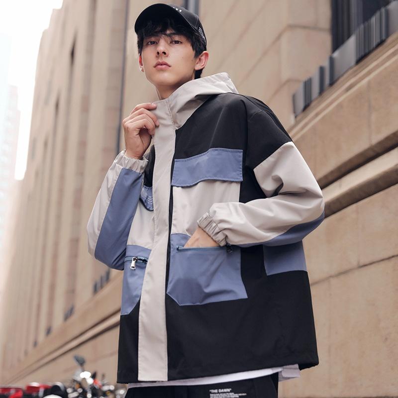 Men's Jackets Hooded Color Block Jacket 2022 Autumn Casual Windbreaker Men Cargo Bomber Loose Hoodie Coats Streetwear Hiphop KK3086Men's
Men's Jackets Hooded Color Block Jacket 2022 Autumn Casual Windbreaker Men Cargo Bomber Loose Hoodie Coats Streetwear Hiphop KK3086Men's