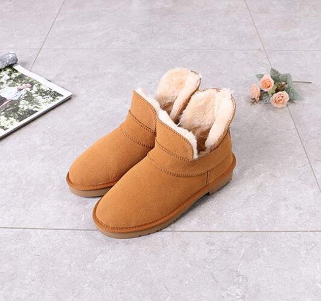 Genuine leather women LayLa Cashmere shoes snow boots Comfortable casual Sheepskin fur boots Beautiful christmas birthday gift U card dustbag