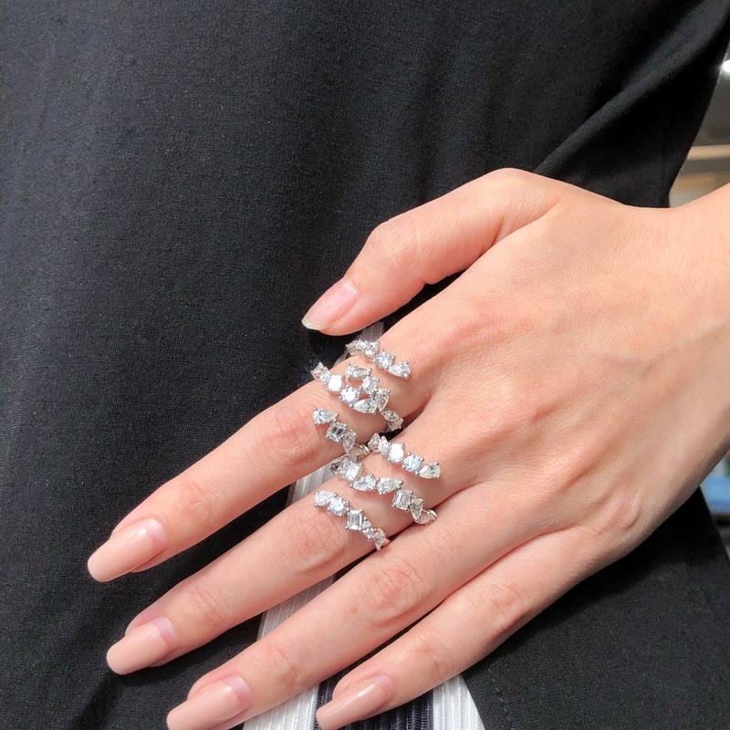 D-E VS White Diamond Ring 1.3ct 18K Gold Nature White Diamonds Wedding Engagement Female Rings for Women Fine Diamonds Ring