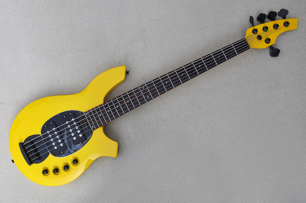 Factory Custom Yellow 5-String Electric Bass Guitar,24 Frets,Black Pickguard,Rosewood Fretboard,Black hardware,Offer Customized
Factory Custom Yellow 5-String Electric Bass Guitar,24 Frets,Black Pickguard,Rosewood Fretboard,Black hardware,Offer Customized