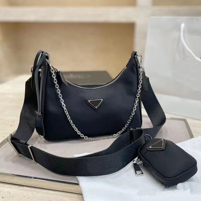 Designer Nylon Bag Shoulder Bags Chain Canvas Messenger crossbody Top Women handbags Luxury bag Composite Tote 2 Pieces Coin Purse mm Black, Silver chain-white
Designer Nylon Bag Shoulder Bags Chain Canvas Messenger crossbody Top Women handbags Luxury bag Composite Tote 2 Pieces Coin Purse mm Black, Silver chain-white