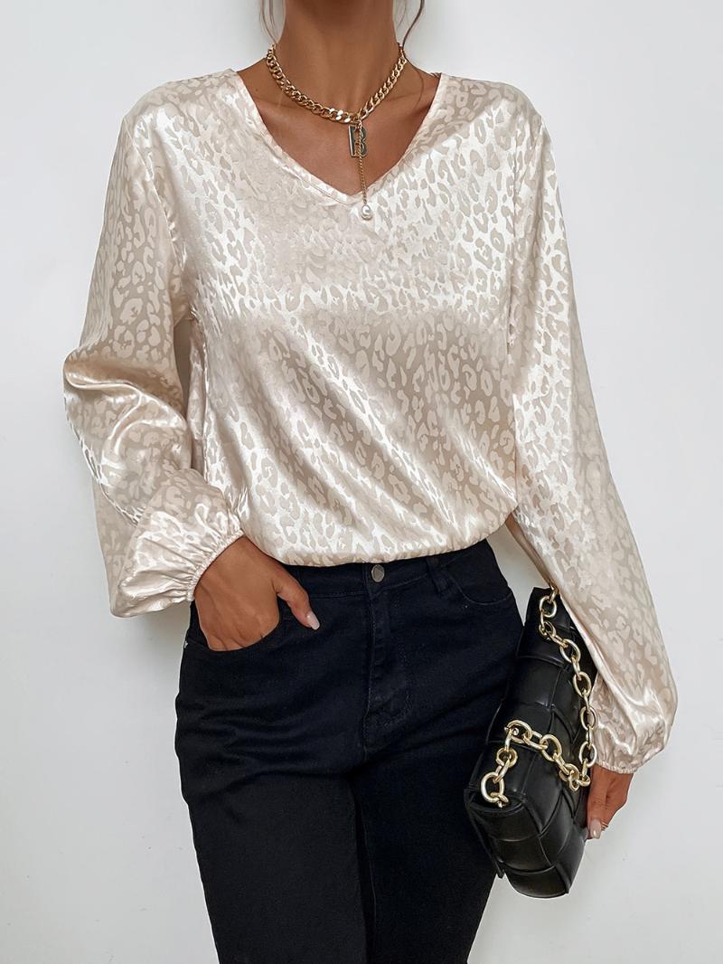 Women' Blouses & Shirts Spring Leopard Women Shirt Long Sleeve Pullover Satin Jacquard V-neck Blouse Fashion Loose Femme Top 2022Women, Green
Women' Blouses & Shirts Spring Leopard Women Shirt Long Sleeve Pullover Satin Jacquard V-neck Blouse Fashion Loose Femme Top 2022Women, Green