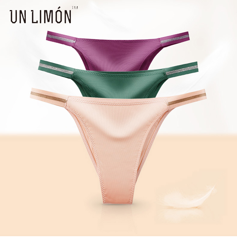 UNLIMON Women Ice Silk Panties Sports Sexy Low Waist Seamless Thongs, Black
UNLIMON Women Ice Silk Panties Sports Sexy Low Waist Seamless Thongs, Black