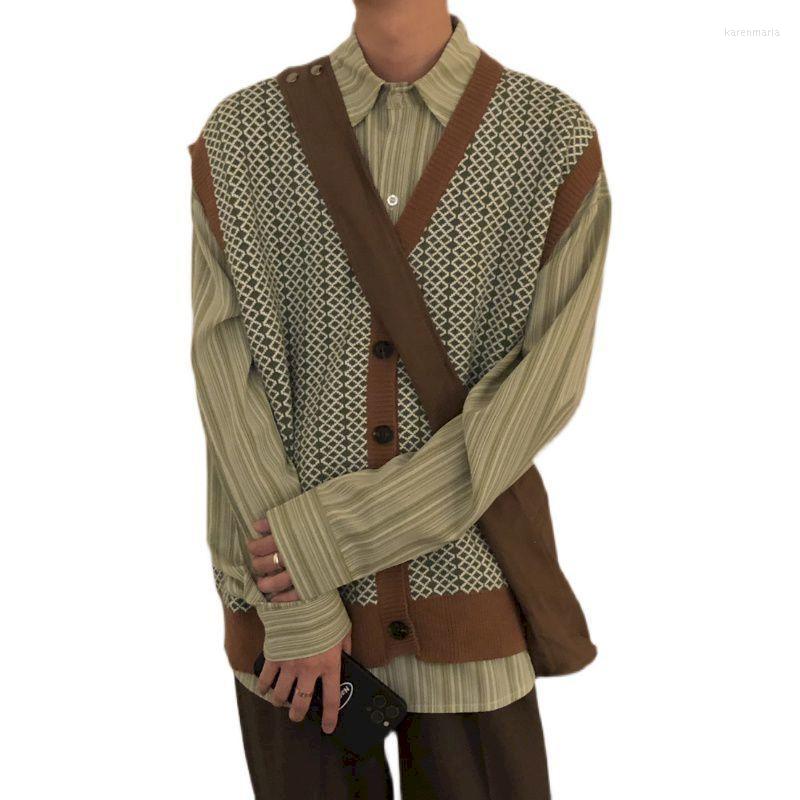 Men's Vests Cardigan Vest Male Autumn Loose Korean Version All-match Coffee Color Retro Casual Knitted Sweater Japanese Kare22, Brown
Men's Vests Cardigan Vest Male Autumn Loose Korean Version All-match Coffee Color Retro Casual Knitted Sweater Japanese Kare22, Brown