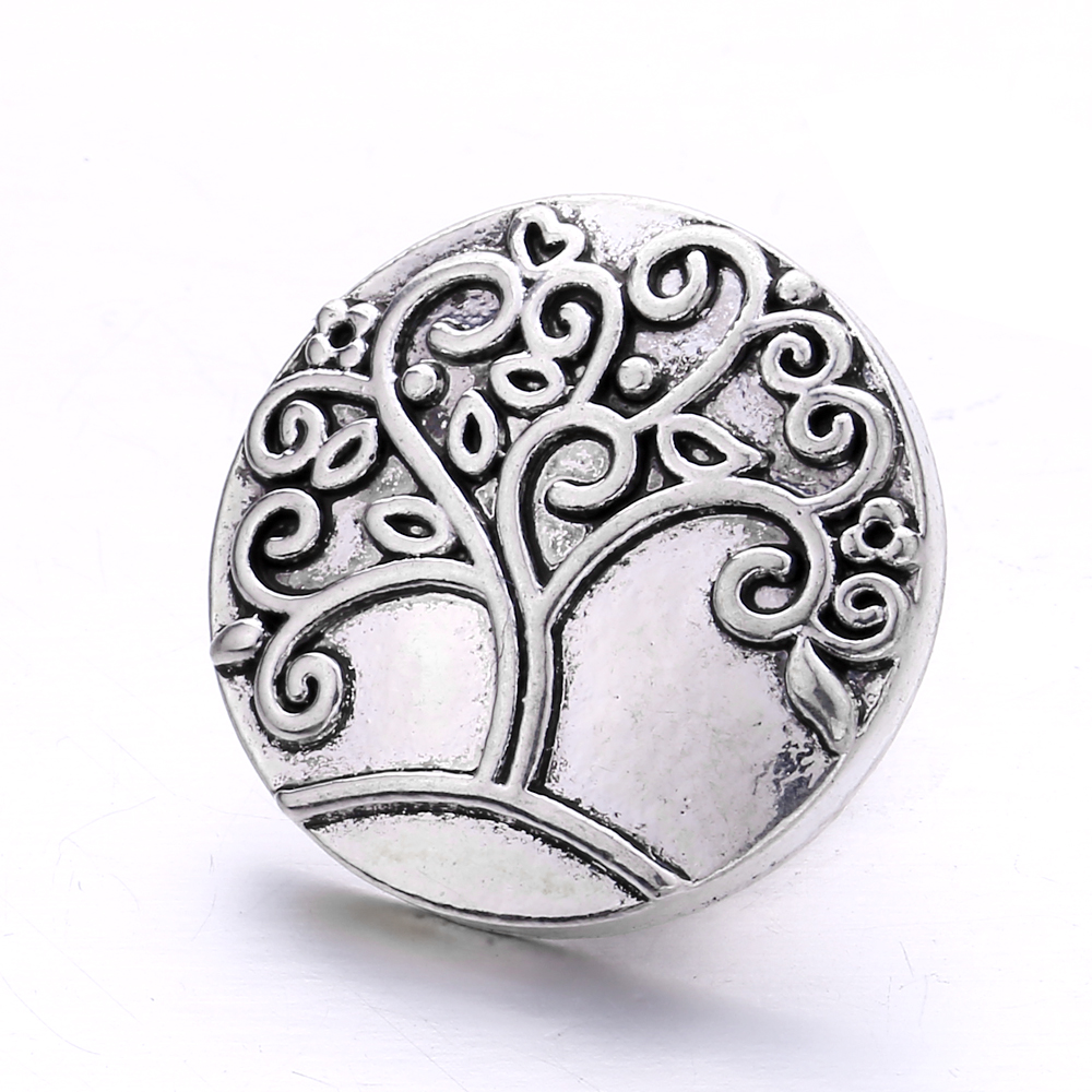 Metal tree Snap Button Clasps Jewelry findings 18mm Snaps Buttons DIY earrings Necklace Bracelet jewelery ACC