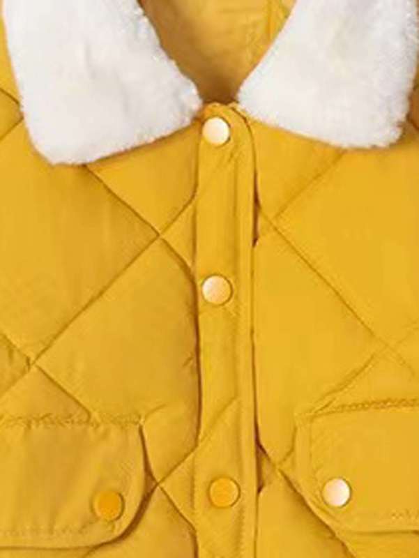 Toddler Boys Borg Collar Quilted Coat SHE