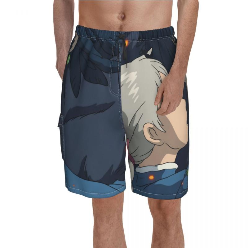 Men' Shorts Sophie Board Howls Moving Castle Men Comfortable Beach Short Pants High Quality Custom Plus Size Swim TrunksMen